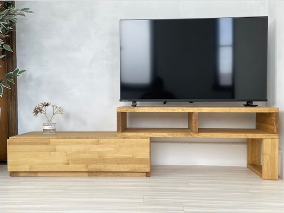 幅調節可能90～153㎝  角にも置けるテレビボード（ カラーオーダー ）型番22053 3枚目の画像