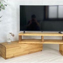 幅調節可能90～153㎝  角にも置けるテレビボード（ カラーオーダー ）型番22053 7枚目の画像