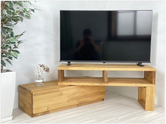 幅調節可能90～153㎝  角にも置けるテレビボード（ カラーオーダー ）型番22053 7枚目の画像