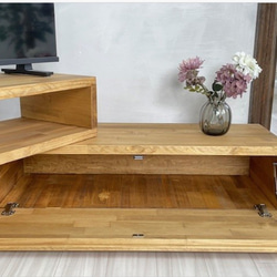 幅調節可能90～153㎝  角にも置けるテレビボード（ カラーオーダー ）型番22053 9枚目の画像