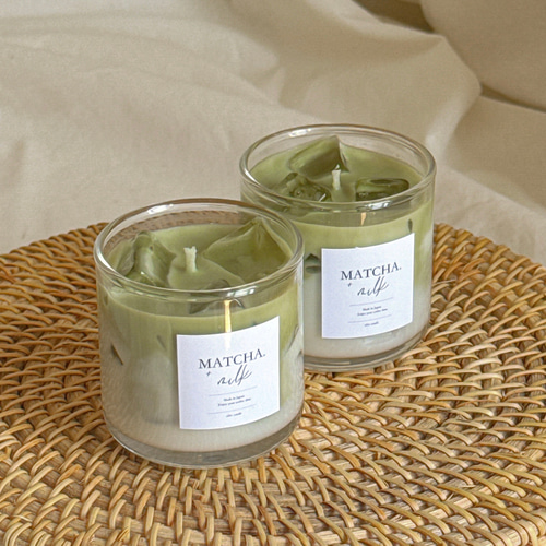 Mini 】Matcha latte candle ~ ミニ抹茶ラテキャンドル キャンドル