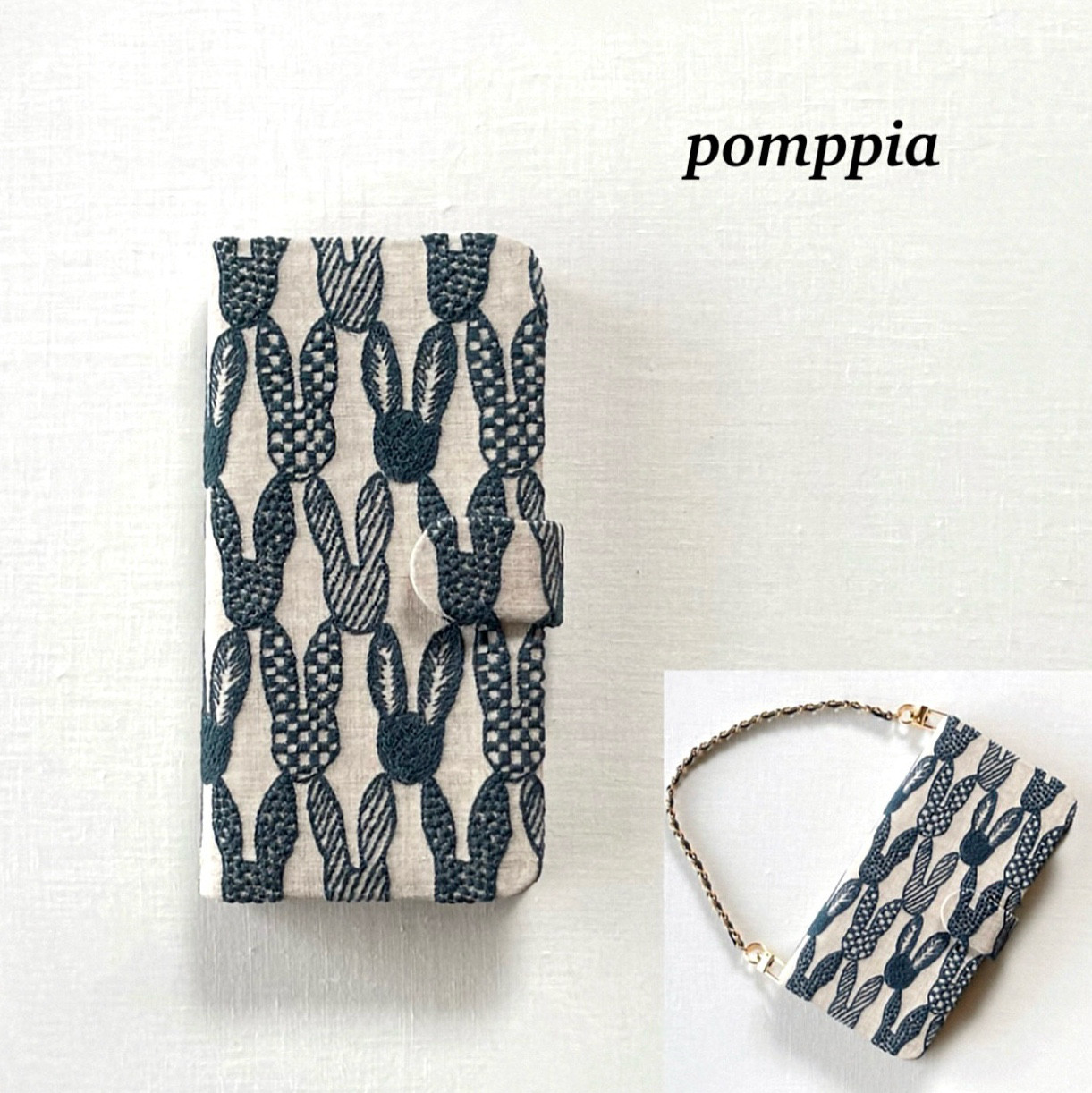 ミナペルホネン　ポンピア　ベージュ　iPhone ケース