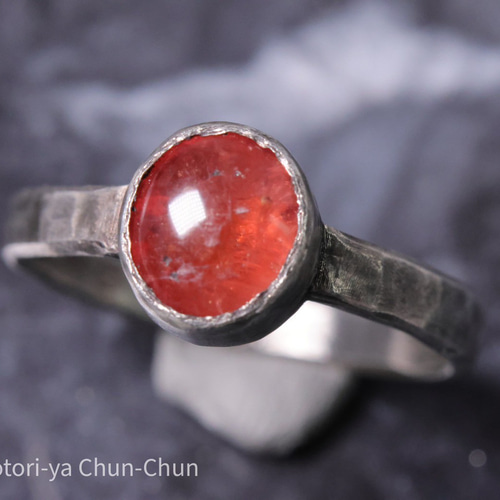 キャンディ・スピネル】ミャンマー産オレンジスピネル・シルバーリング