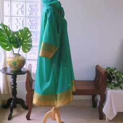 【インド/サリー】訳ありでお得！・えりが素敵なチュニック・シンガポールから送料無料 4枚目の画像