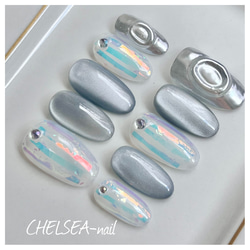 バイカラーデイジーネイル ネイルチップ（つけ爪） CHELSEA-nail