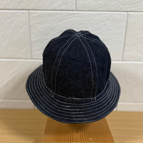 ワンウォッシュデニム☆62cm☆岡山デニム☆中肉厚11oz☆バケットハット