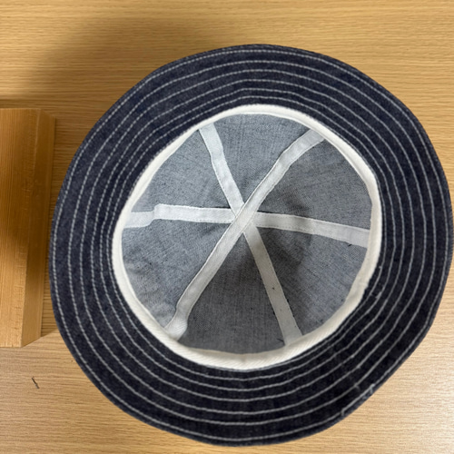 ワンウォッシュデニム☆62cm☆岡山デニム☆中肉厚11oz☆バケットハット