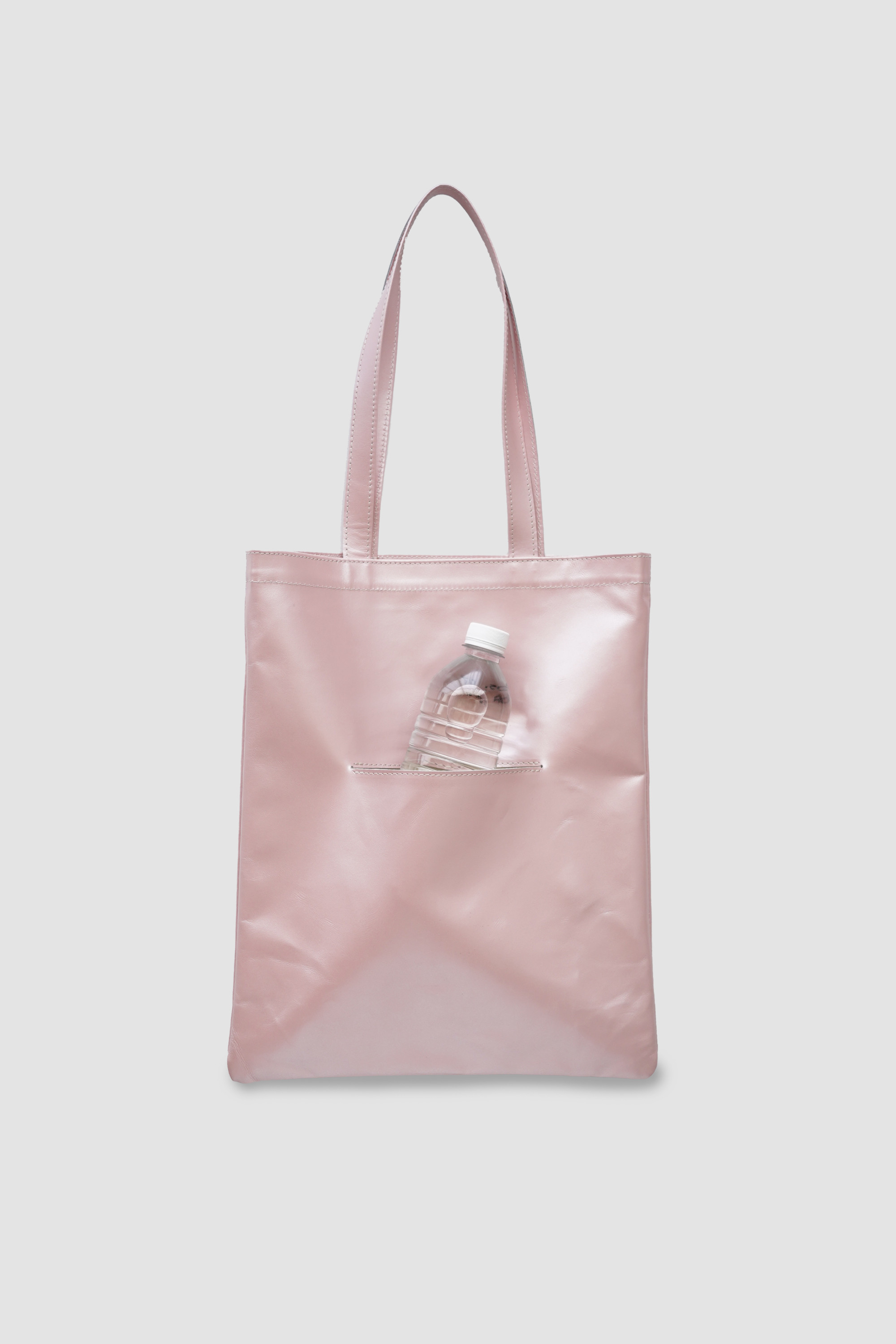 本革 レザートートバッグ M パールピンク ポケット付き B4サイズ  [MOLVAR]