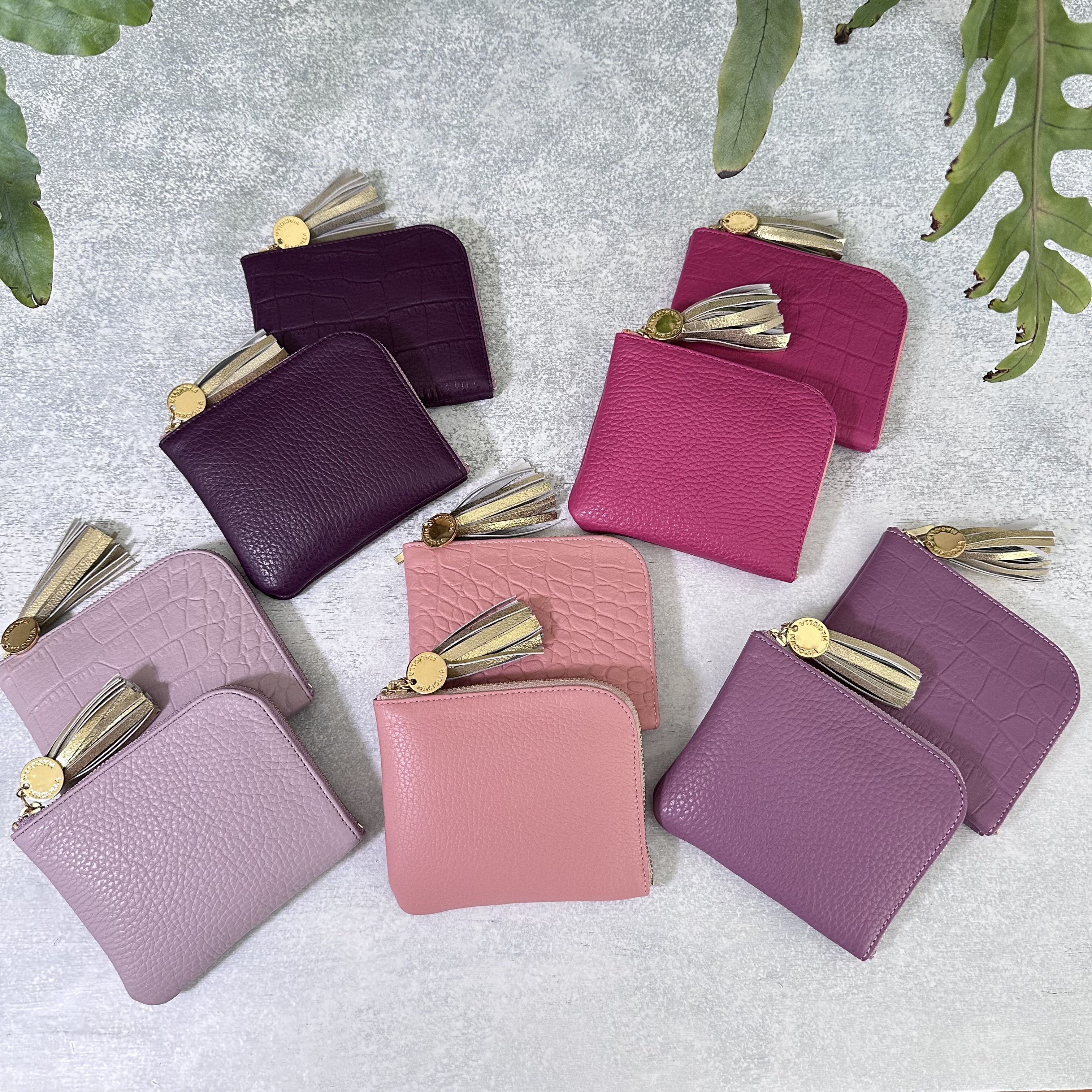 【オーダーメイド】☆更にコンパクト☆ミニ財布『coron miniコロンミニ』ピンクシリーズ