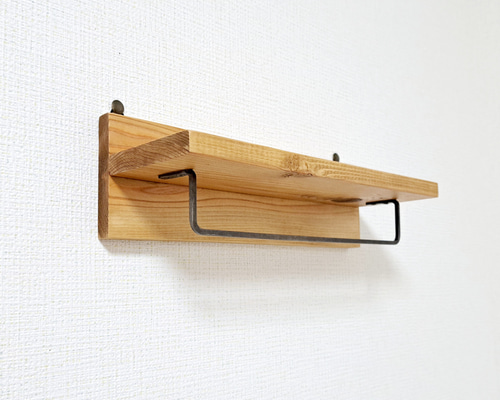 ☆シンプルデザイン　ウォールシェルフ　壁掛け　2個セット　タオル掛け walls-003-01.jpg