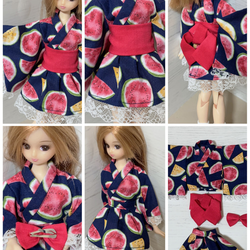 ご確認用　アイシードール　ブライス　ピュアニーモ　浴衣　着物　アウトフィット　服 リカちゃん・アイシードール・ピュアニーモフレクションSボディ