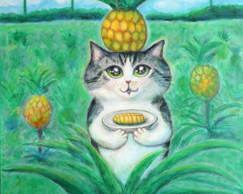 risa mehmet 原画 直筆画 猫少女