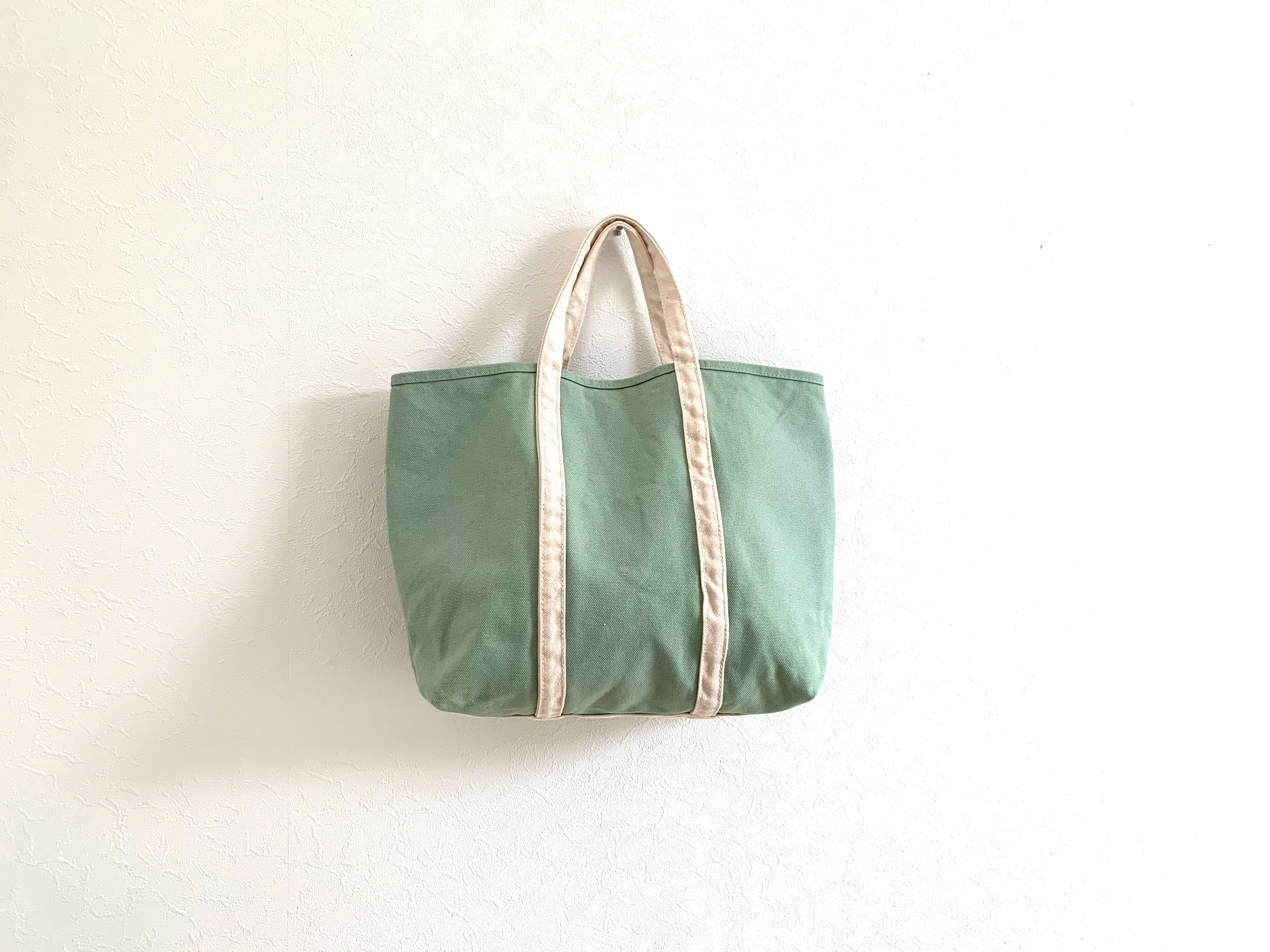 BESS TOTE  (M)【B5対応】帆布トート　ミント×生成り