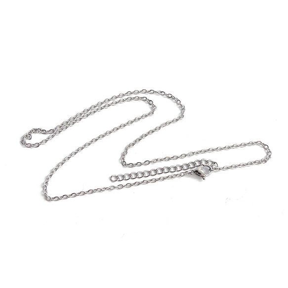 esca30-2 [1 個] 含調節器 總長度約 55 公分 / 線徑約 0.5 mm / 寬度約 2 mm 橢圓形鏈條 316 第3張的照片