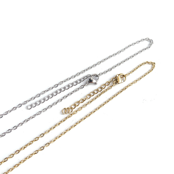 esca30-2 [1 個] 含調節器 總長度約 55 公分 / 線徑約 0.5 mm / 寬度約 2 mm 橢圓形鏈條 316 第4張的照片