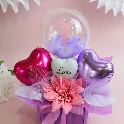 チアガールの置き型アレンジ バルーンギフト 発表会 誕生日 記念日