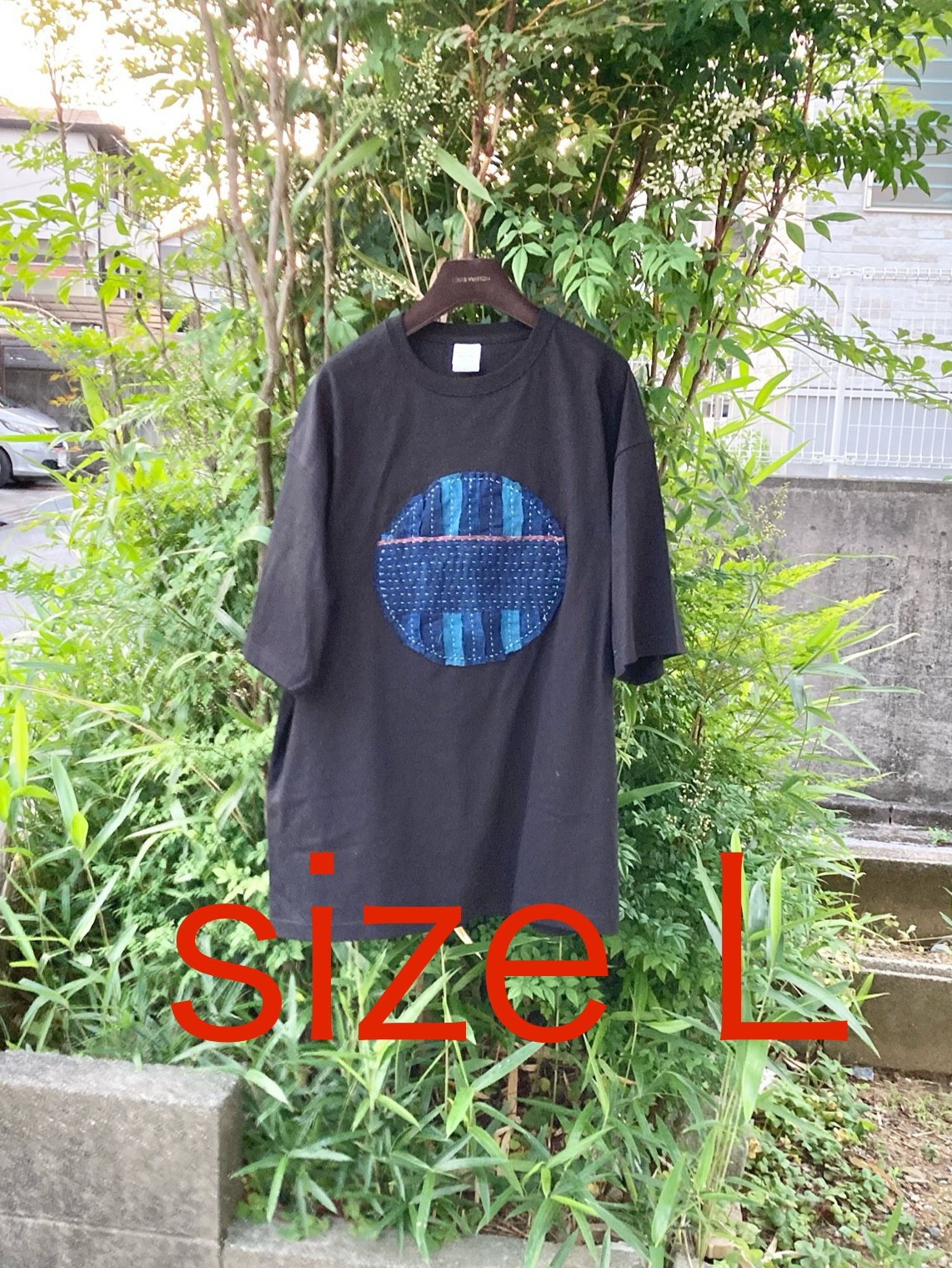 913 襤褸　tシャツ 古布　リメイク　藍染　藍染め　パッチワーク　刺し子　ヴィンテージ　オリジナル