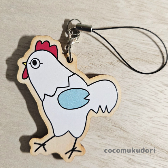 動物ストラップ 鳥（にわとりちゃん）ストラップ キーホルダー