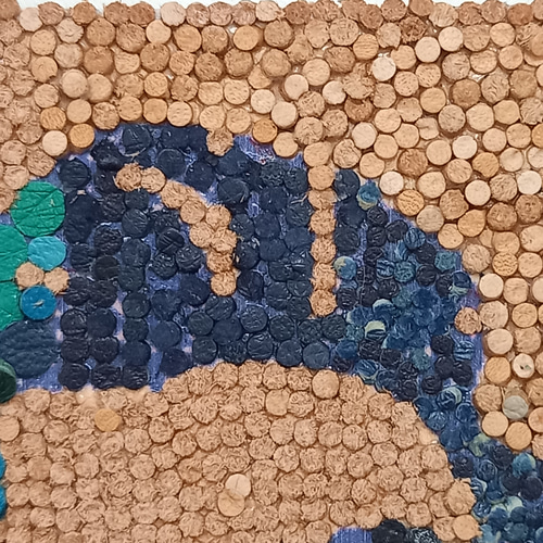 レザーアート貼り絵 ～マリリンモンロー(ブルー1)～ [cr_20250609_01