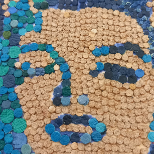 レザーアート貼り絵 ～マリリンモンロー(ブルー1)～ [cr_20250609_01