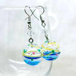 液体入りリアルヨーヨーピアス/ヨーヨーイヤリング 水風船 水ヨーヨー 夏祭り 縁日 浴衣 花火 8枚目の画像