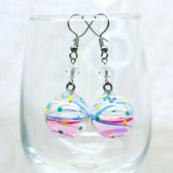 液体入りリアルヨーヨーピアス/ヨーヨーイヤリング 水風船 水ヨーヨー 夏祭り 縁日 浴衣 花火 5枚目の画像