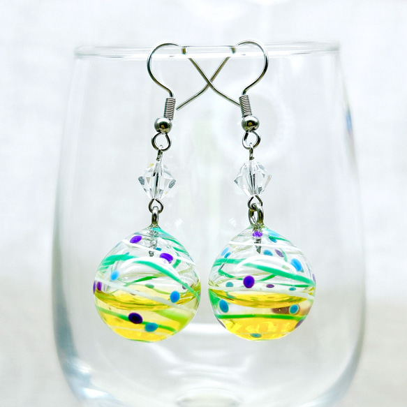 液体入りリアルヨーヨーピアス/ヨーヨーイヤリング 水風船 水ヨーヨー 夏祭り 縁日 浴衣 花火 9枚目の画像