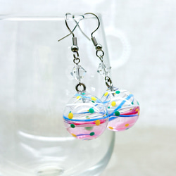 液体入りリアルヨーヨーピアス/ヨーヨーイヤリング 水風船 水ヨーヨー 夏祭り 縁日 浴衣 花火 6枚目の画像