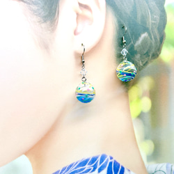 液体入りリアルヨーヨーピアス/ヨーヨーイヤリング 水風船 水ヨーヨー 夏祭り 縁日 浴衣 花火 15枚目の画像