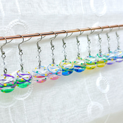 液体入りリアルヨーヨーピアス/ヨーヨーイヤリング 水風船 水ヨーヨー 夏祭り 縁日 浴衣 花火 2枚目の画像