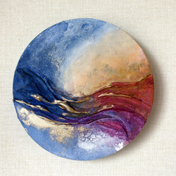 月の流れ　テクスチャーアート Flow - sky beige -・テクスチャーアート | Ikumi Yasuzaki