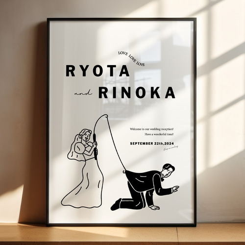 イラスト 釣り ウェルカムボード スポーツ 結婚式 おしゃれ イラスト