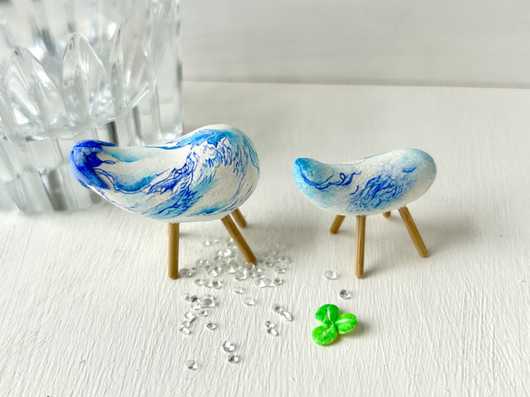 POP盂蘭盆節彩色神馬（藍色飛行）中號 第1張的照片