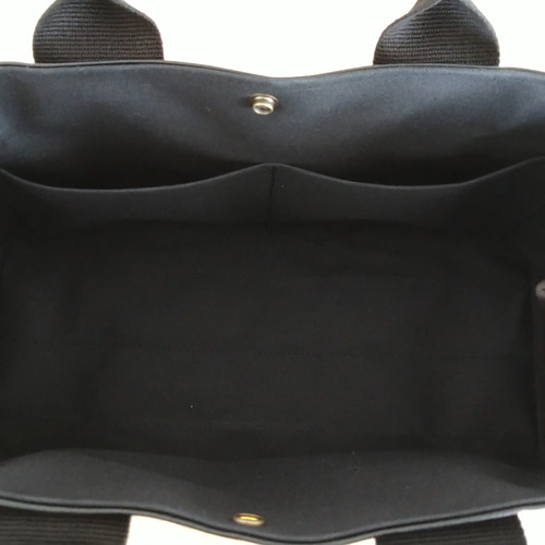 ⭐【横長トートバッグ】レザー×倉敷帆布（ブラック） トート