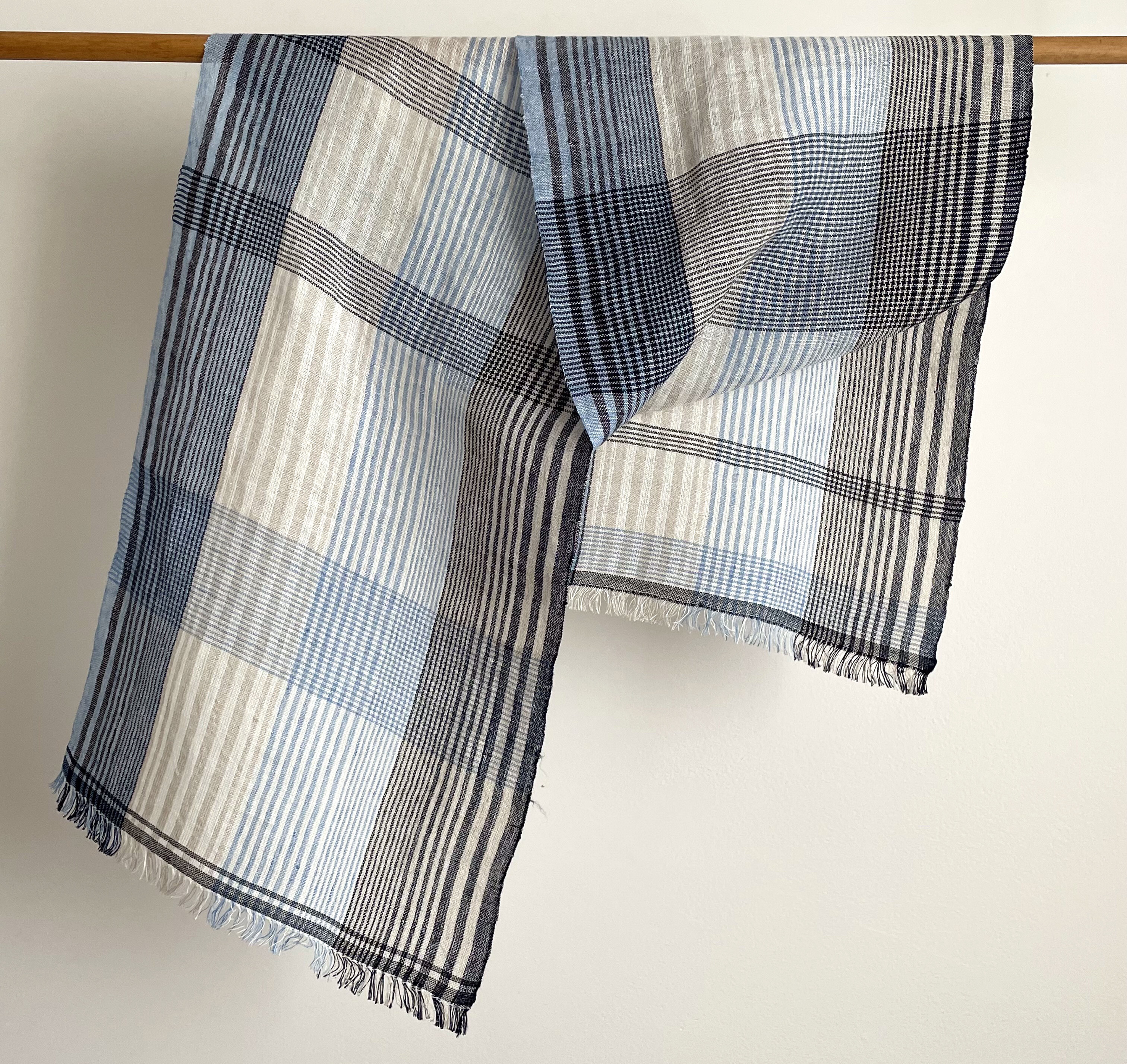 手織りリネンストール　　　（322）