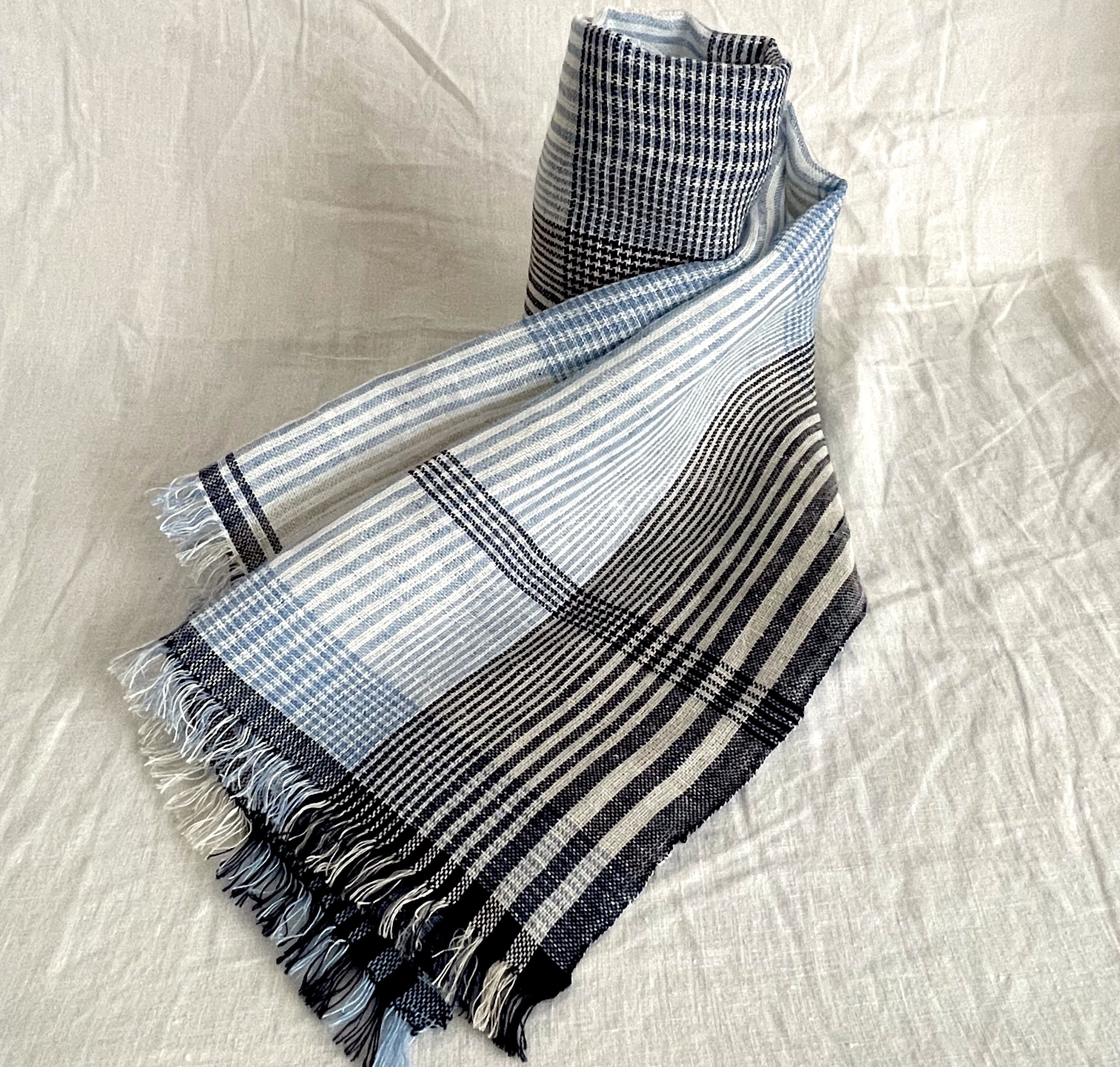 手織りリネンストール　　　（322）