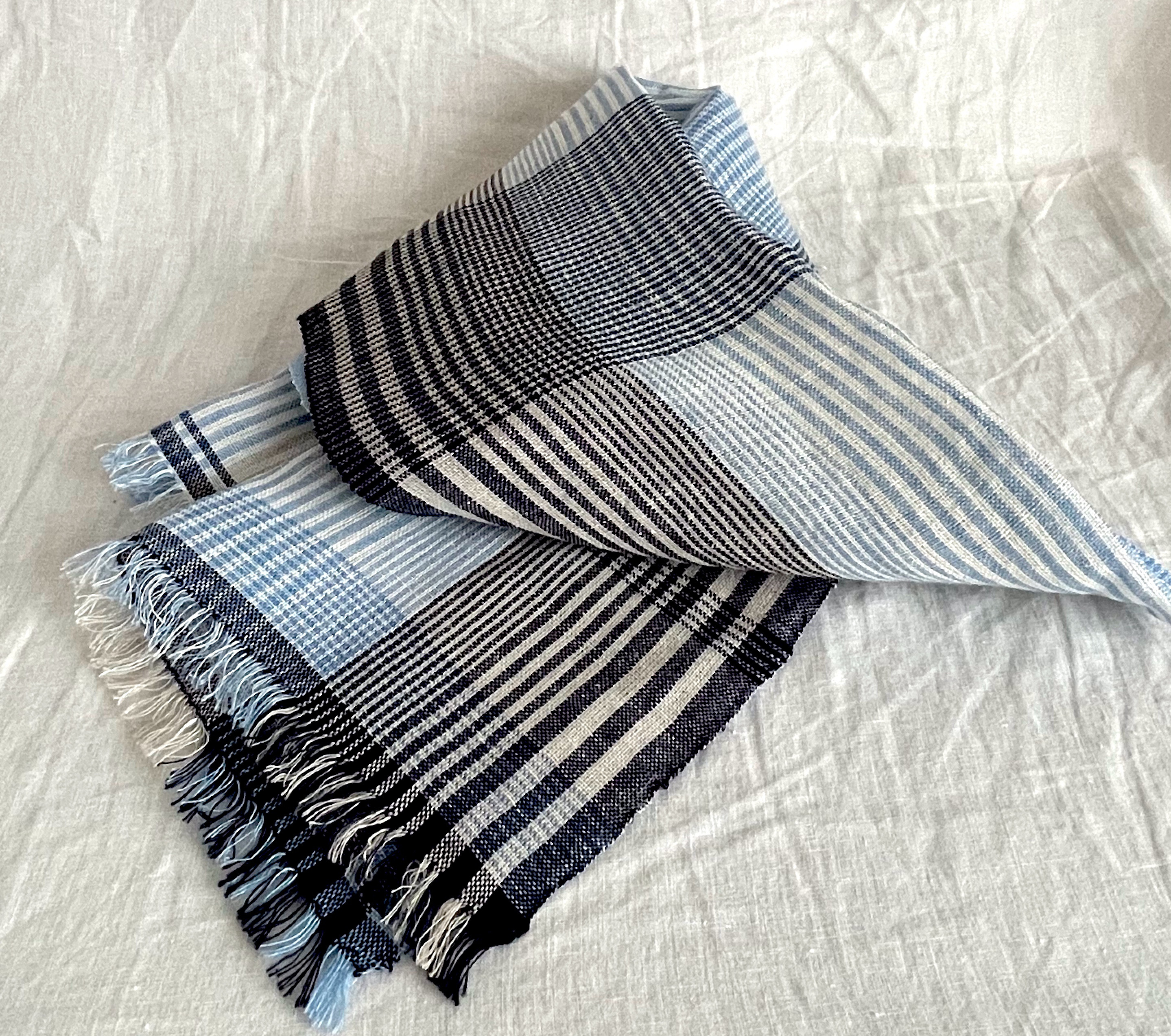 手織りリネンストール　　　（322）