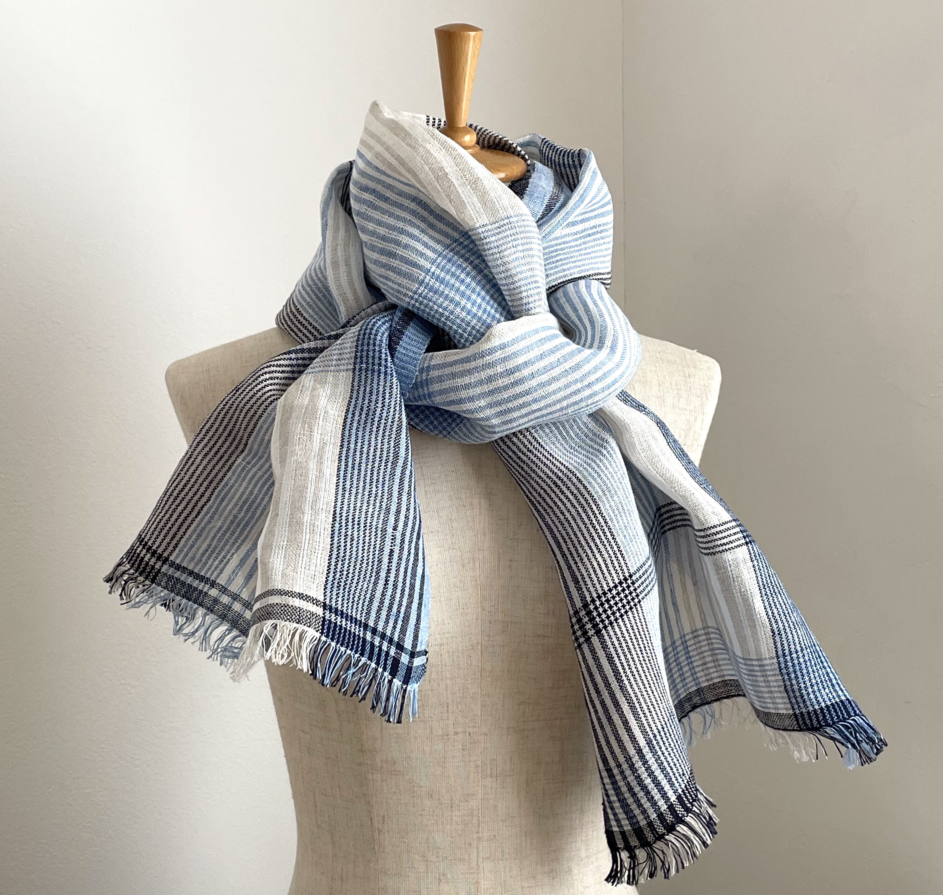 手織りリネンストール　　　（322）