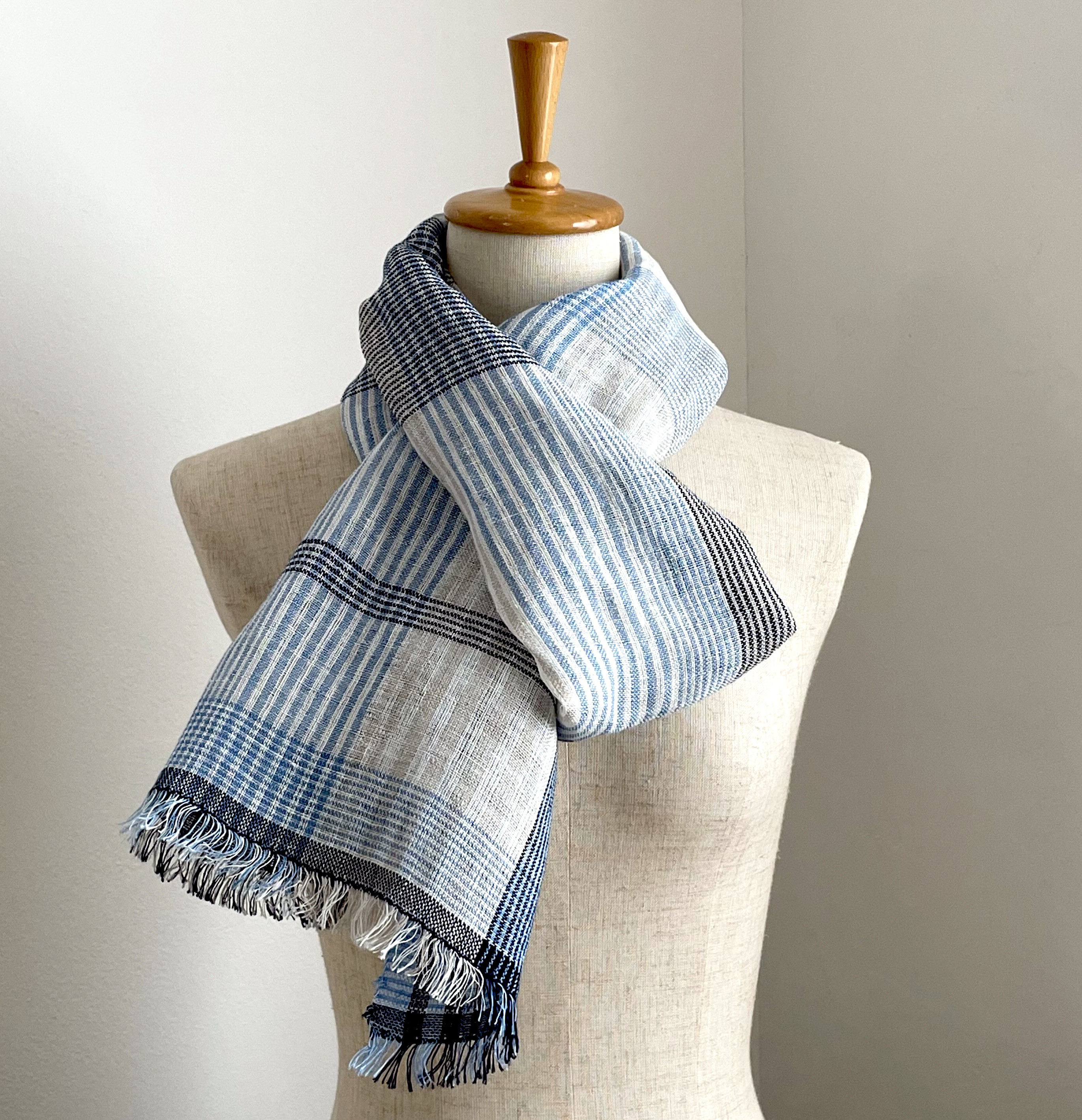 手織りリネンストール　　　（322）