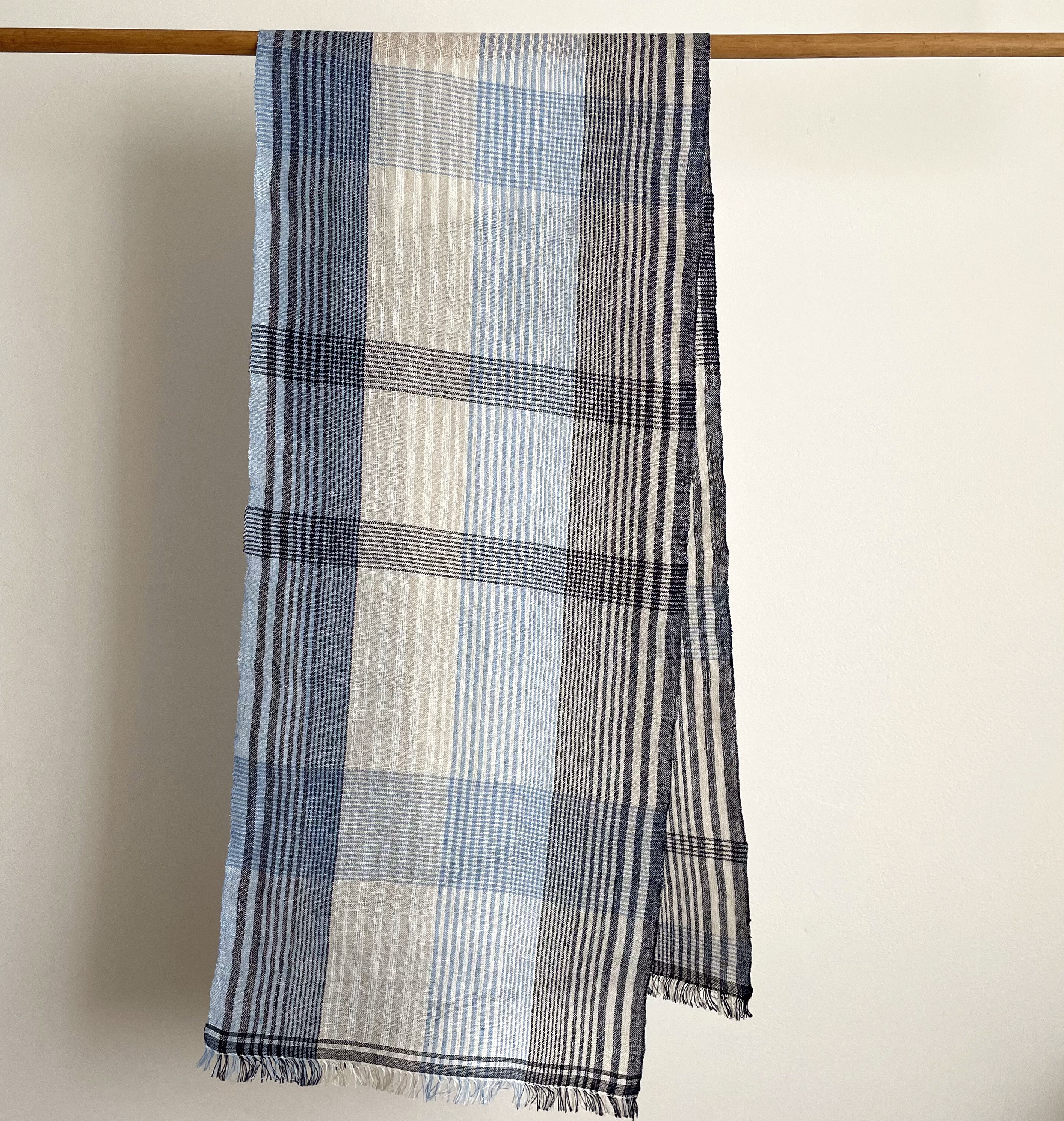 手織りリネンストール　　　（322）