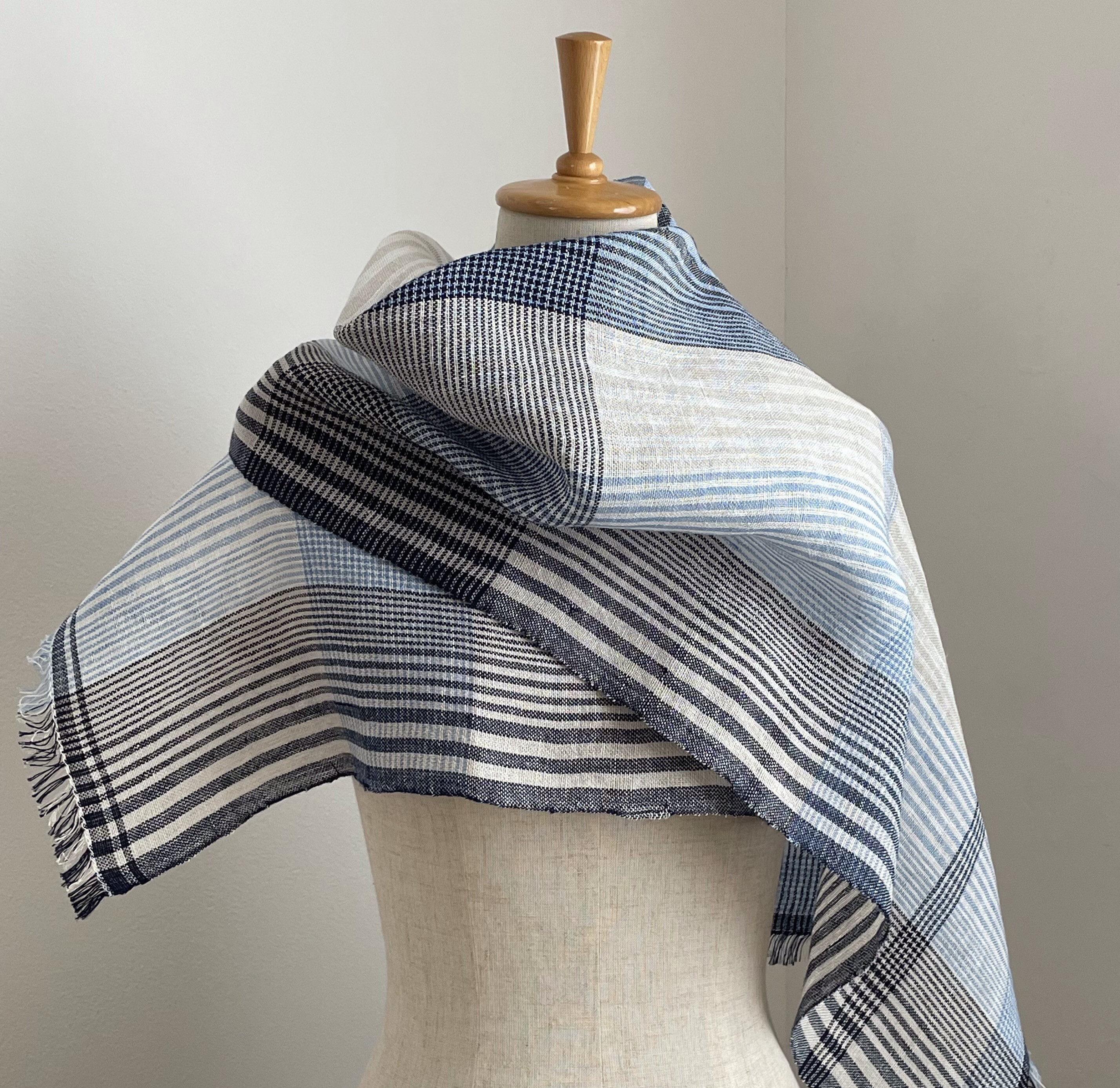 手織りリネンストール　　　（322）