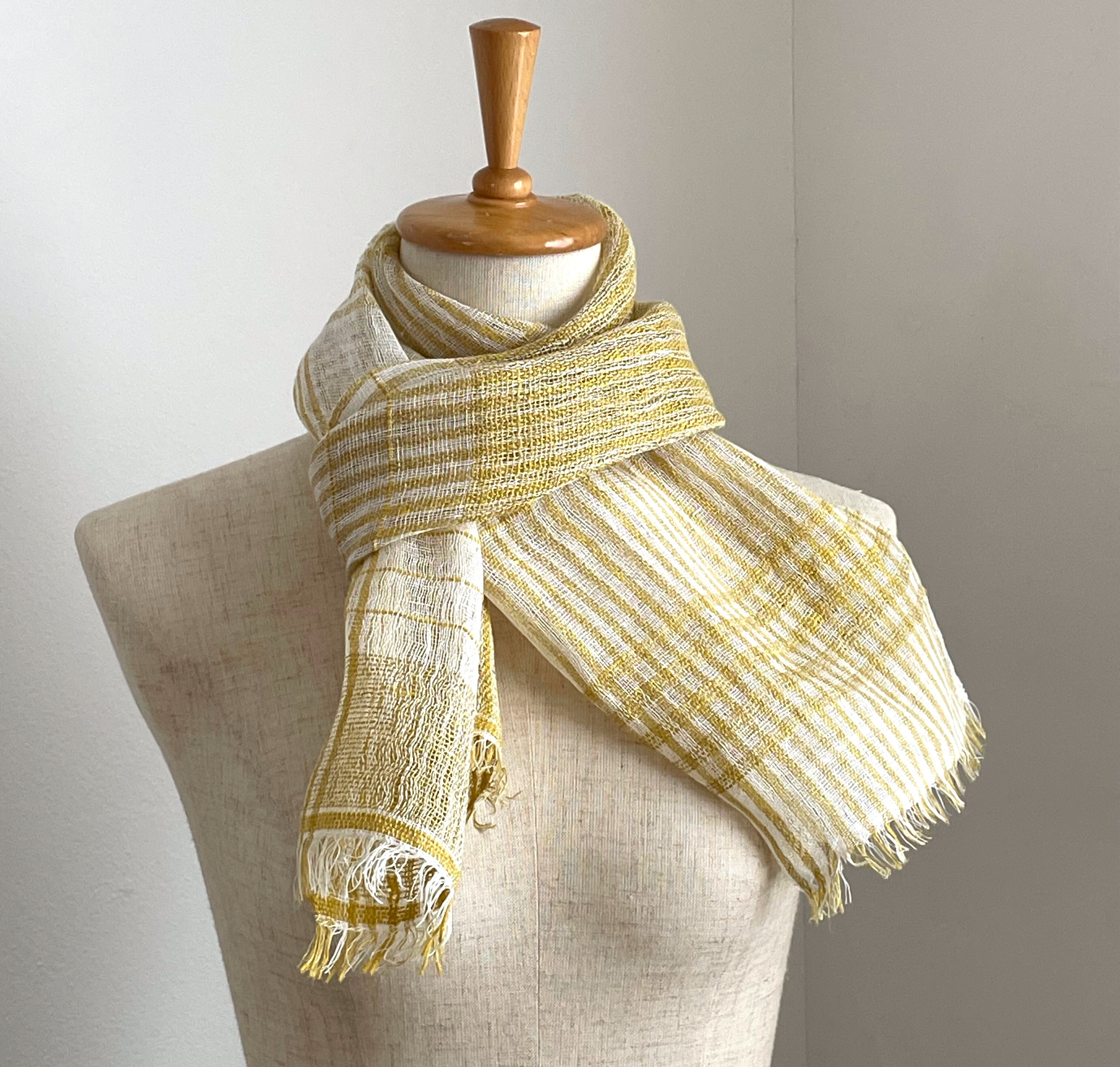 手織りリネンストール 　　　（371）