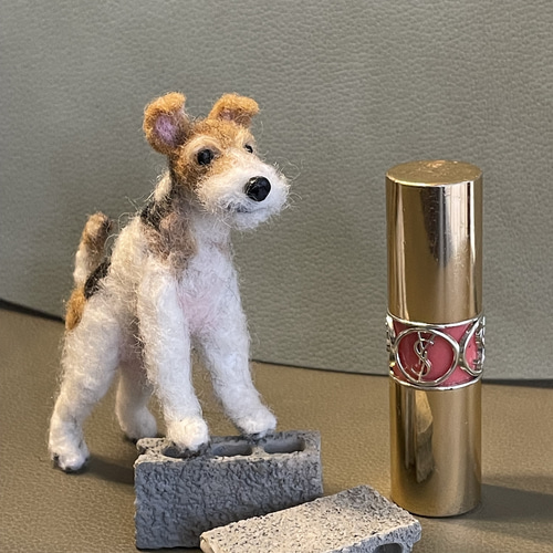 羊毛フェルト　ホワイトテリア 羊毛フェルト)ウエストハイランドホワイトテリア ジャレポーズ