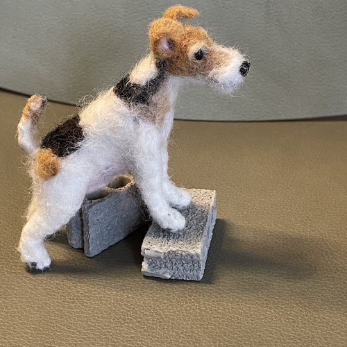 ワイヤーフォックステリア （ブロック犬） 羊毛フェルト sumimugi 通販