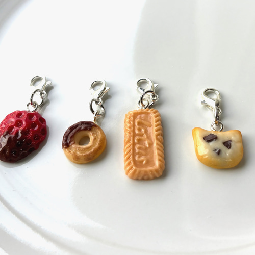 選べる】めじるしアクセサリー ミニチュアフード ファスナーチャーム