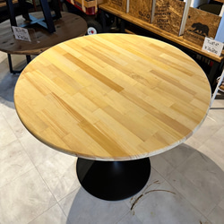 在庫あり　即納　hotaru 丸テーブル　テーブル　机　パイン材　ナチュラル　リビング　カフェ　飲食店　 7枚目の画像