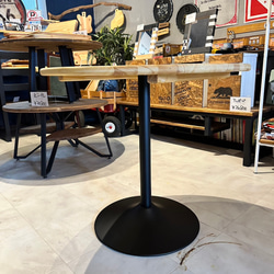 在庫あり　即納　hotaru 丸テーブル　テーブル　机　パイン材　ナチュラル　リビング　カフェ　飲食店　 5枚目の画像