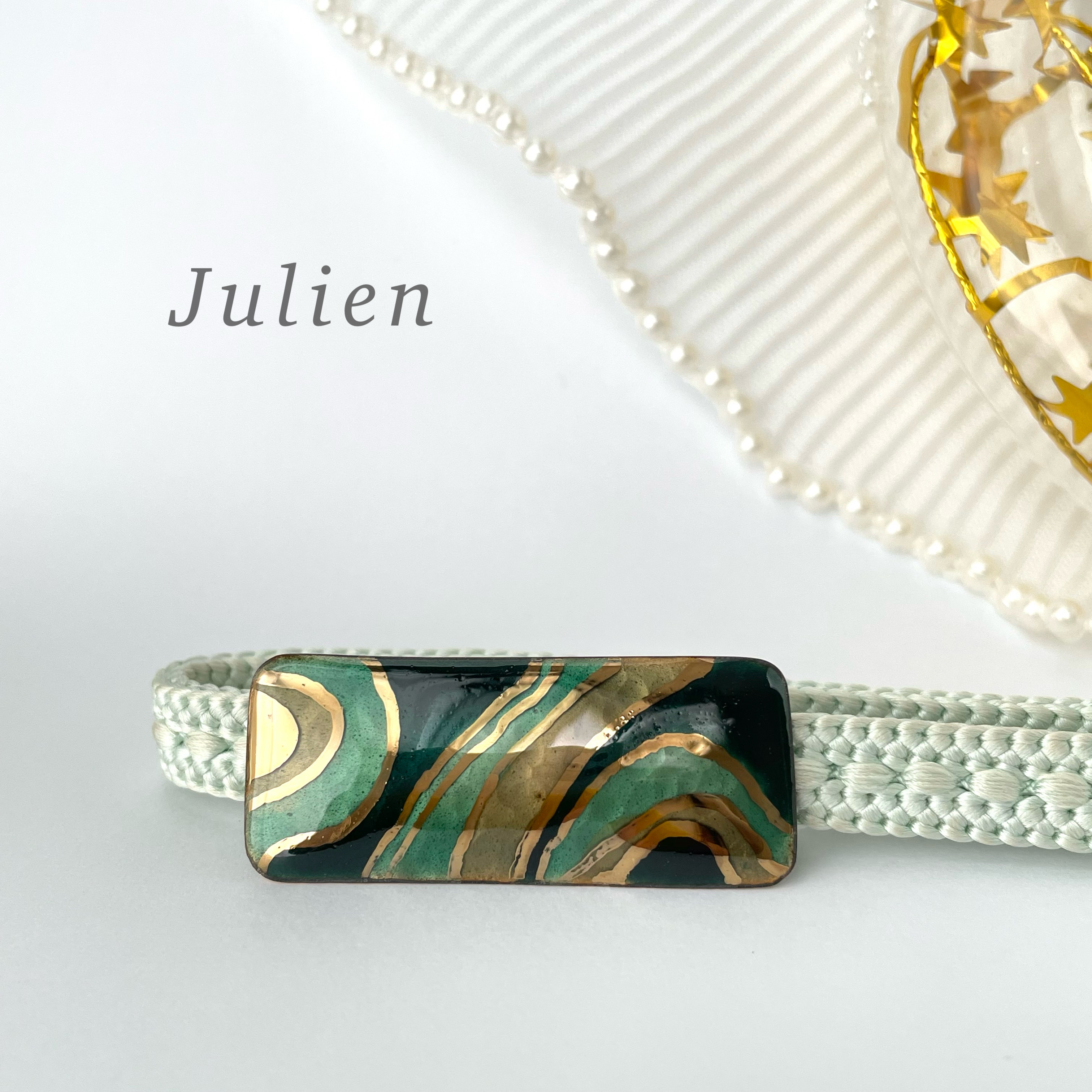 七宝焼き帯留め  (840)