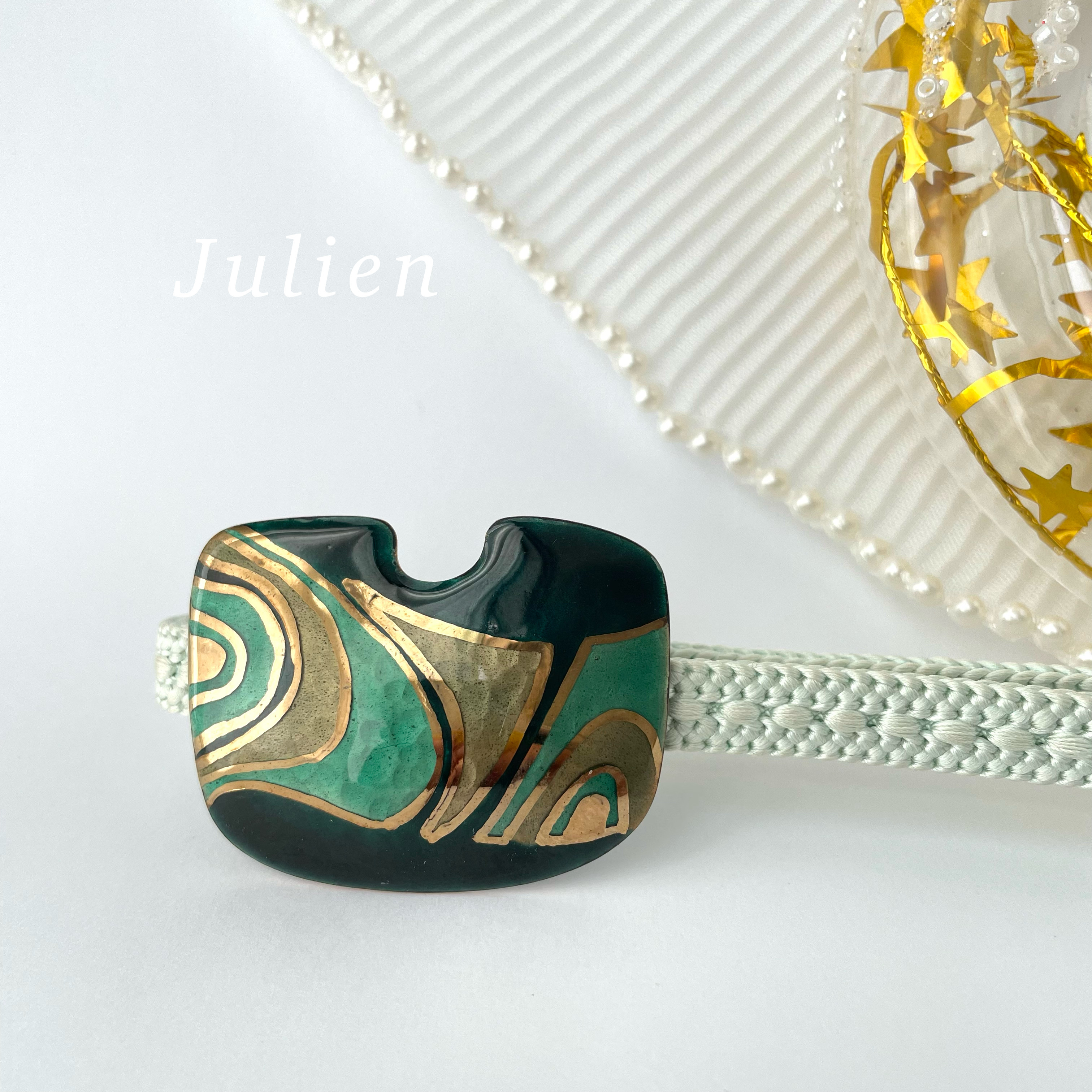 七宝焼き帯留め  (842)