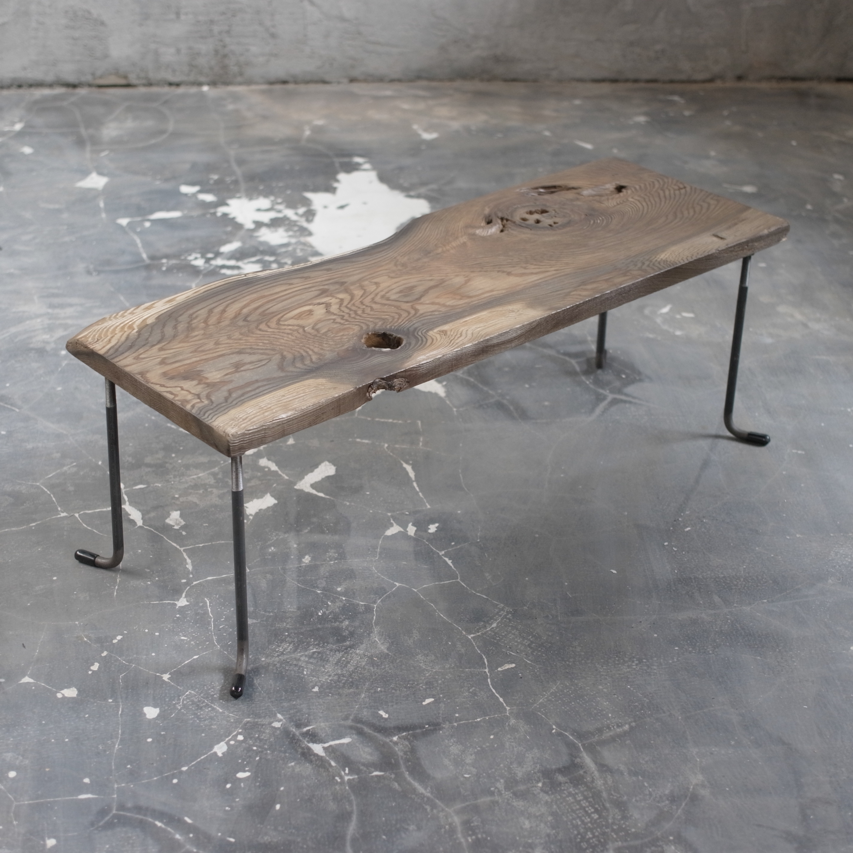 【現品販売】wood iron table 33*91.5*32 アイアン ローテーブル 机 鉄脚 鉄 木 tab32